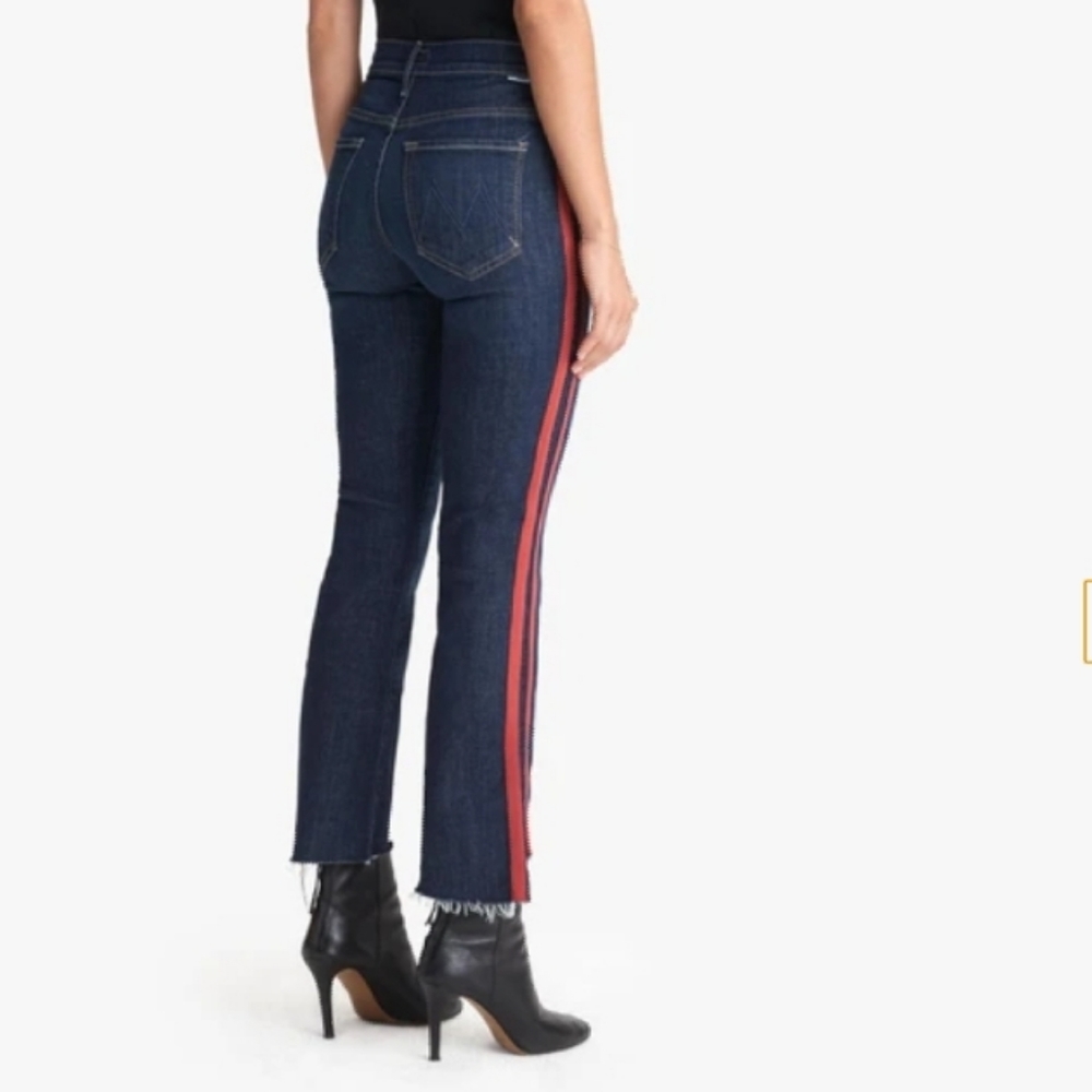 MOTHER Denim "Insider Crop Step Fray" Speed Racer